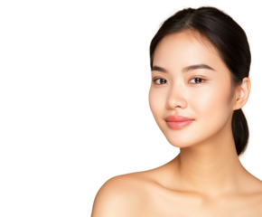 Beauty face. Woman with natural makeup and healthy skin portrait. Skin care, cosmetic concept