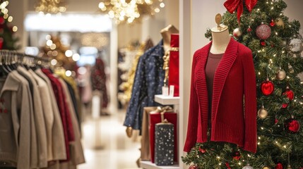 Obraz premium Christmas Shopping Event with Big Discounts on Fashion Items