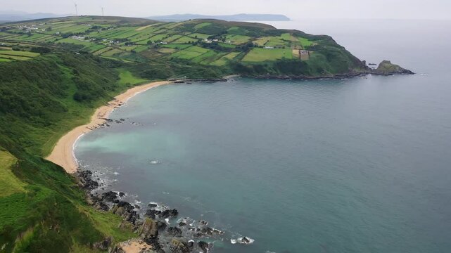 Aerial view of the waterpark in Moville, County Donegal, Ireland