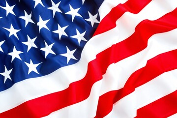 Obraz premium Wavy american flag background for patriotic holidays like veterans day, memorial day, president's day, independence day or other celebrations