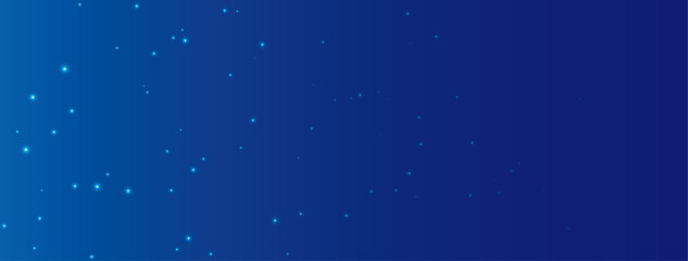 Elegant dark blue gradient background with luminous glowing particles, featuring a smooth, ambient atmosphere and soft shimmer, vector illustration.