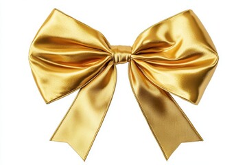 Naklejka premium golden bow isolated on white background
