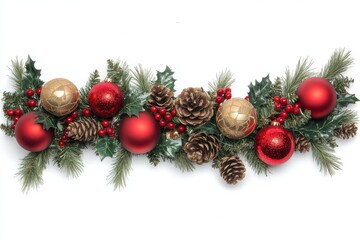 christmas decoration on white background