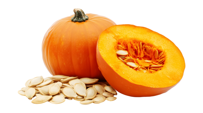 Seed of the pumpkin on a transparent background. isolated background.