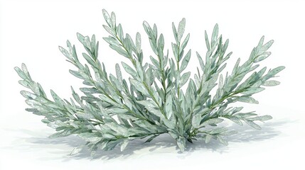 Delicate Green Leaves Sprouting from a Branch Depicting Natural Beauty and Serenity for Use in Artistic or Environmental Designs