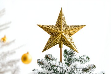christmas tree decoration on white background