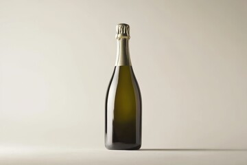 wine bottle and glass on white background