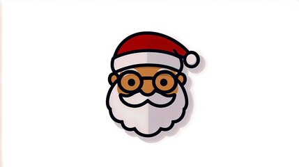 A simple, clean icon of Santa Claus on a white background.