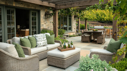 Elegant Outdoor Patio Inspired by Napa, Perfect for Gatherings in Good Weather