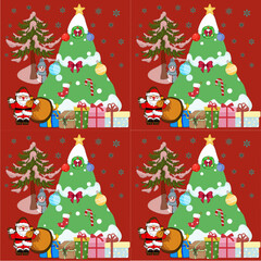Classic Christmas hand draw doodle seamless patten for season greeting winter x'mas holiday