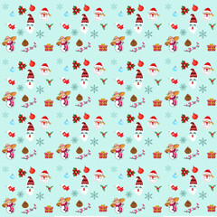 Classic Christmas hand draw doodle seamless patten for season greeting winter x'mas holiday