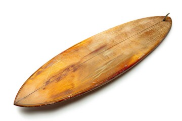 Vintage Surf Board Isolated on White - Retro 60's Style Surfing Sport
