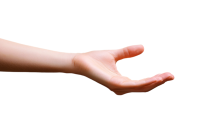 A gentle hand gesture indicating calmness and reassurance showcasing the concept of hand posture.