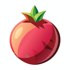 3d rendering of dynamic and colorful pomegranate vector