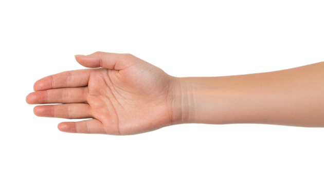 Delicate hand posture with fingers gently curled showcasing graceful elegance in the art of hand positioning.