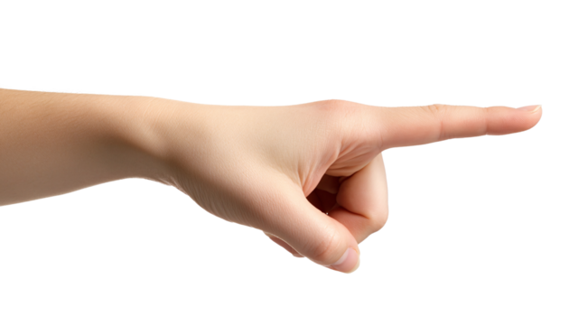 Pointing hand in dynamic gesture showcasing the concept of hand posture.
