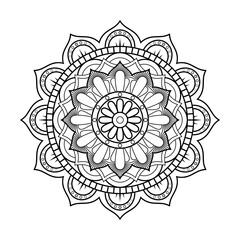 Vector Beautiful Floral Mandala Design, A Creative Ornamental Decorative Element In A Circle Shape.