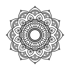 Vector Beautiful Floral Mandala Design, A Creative Ornamental Decorative Element In A Circle Shape.