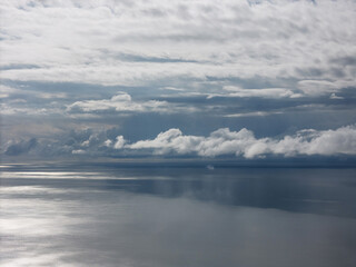 Clouds over lake water sky