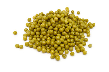 Fresh peas isolated in bowl on white background