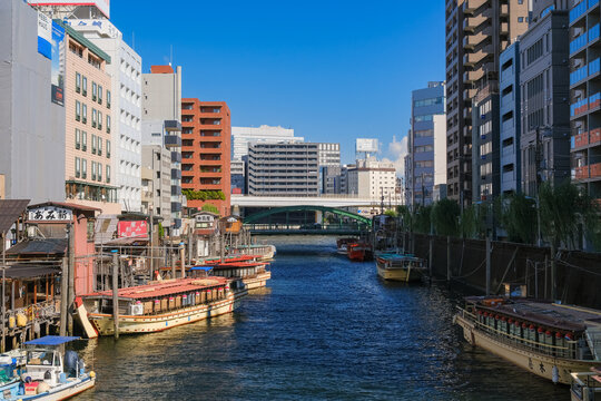 東京都 浅草橋 神田川と街並み