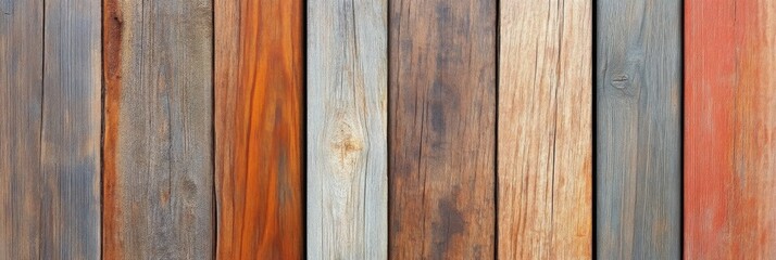 Obraz premium Weathered Wood Planks Texture - Rustic Wooden Background