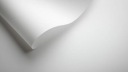 Smooth white sheet of paper as a clean background for creative designs.
