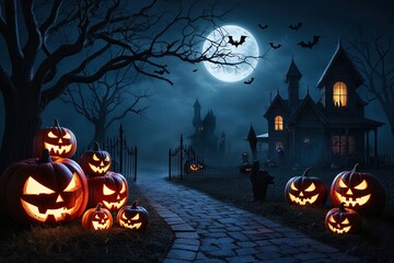 Haunting Halloween Night Atmosphere with Chilling Vibes and Dark Creative Vision