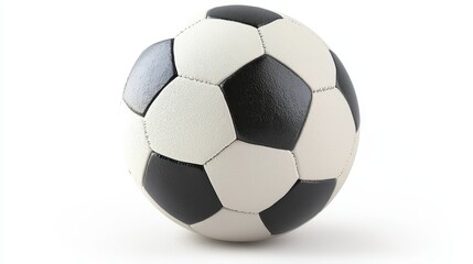Fototapeta premium Soccer ball on a white background for sports-themed visuals.