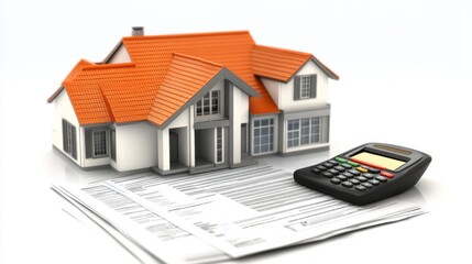 House Model, Calculator, and Contract: A Visual Representation of Home Buying