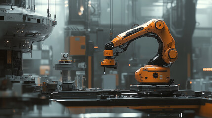 robotic arm in factory