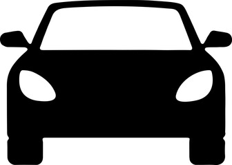 car silhouette icon vector isolated on a white background