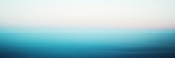 Fototapeta premium Tranquil Ocean Horizon: A Serene Blue Sky Meets Calm Waters