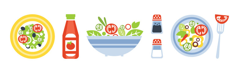 Cooking Utensil and Food Ingredient for Culinary Vector Set