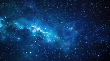 Fototapeta premium Night sky with stars and galaxy in outer space for a cosmic and expansive background.