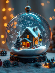 Christmas snowglobe. Christmas decoration