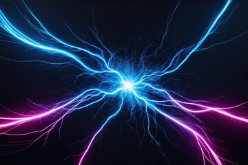 Vibrant Blue Shimmering Energy Effect on Dark Background with Neon Illumination