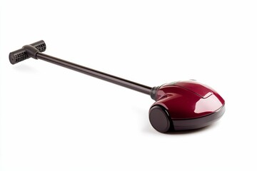 Fototapeta premium Red and black vacuum cleaner isolated.