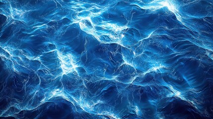 Blue water wave texture background with smooth and dynamic wave patterns.