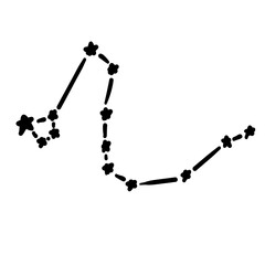 constellation name draco illustration on transparency background © paweeillus