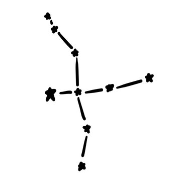 constellation name cygnus illustration on transparency background