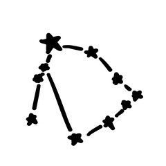 constellation name ophiuchus illustration on transparency background