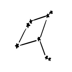 constellation name aquila illustration on transparency background