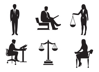 Fototapeta premium Silhouettes of diverse casual business people standing, walking, men, women full length. Business concept. Black monochrome Vector illustrations isolated on white background.