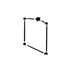 constellation name microscopum illustration on transparency background