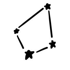 constellation name norma illustration on transparency background