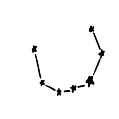 constellation name corona borealis illustration on transparency background