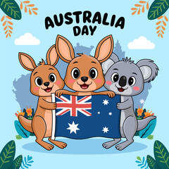 Australian National Day Celebration Poster Design.