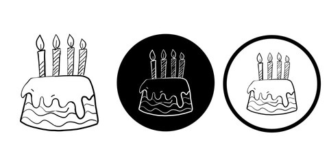 Happy birthday vectors icon set