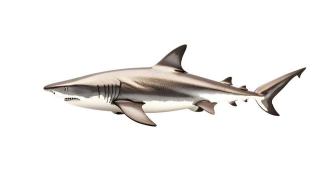 Shark on a transparent background. isolated background.